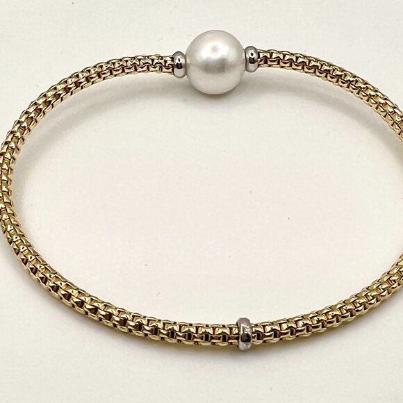 Phillip Gavriel 14K GOLD POPCORN STRETCH PEARL BRACELET - Picture 7 of 9
